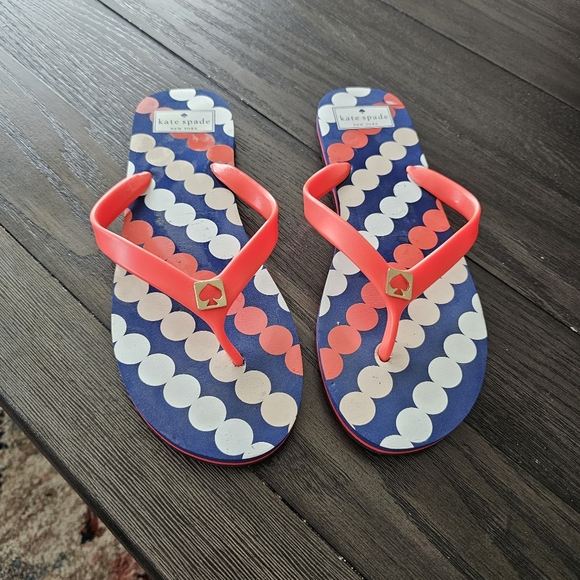 Kate Spade Polka Dot Flip Flops - Picture 1 of 7